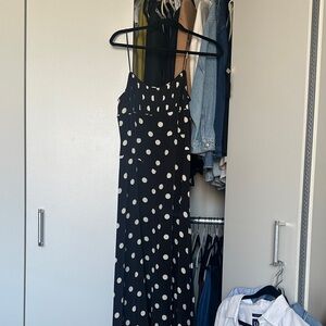 Doen Rosario Polka Dot Black and White Dress
